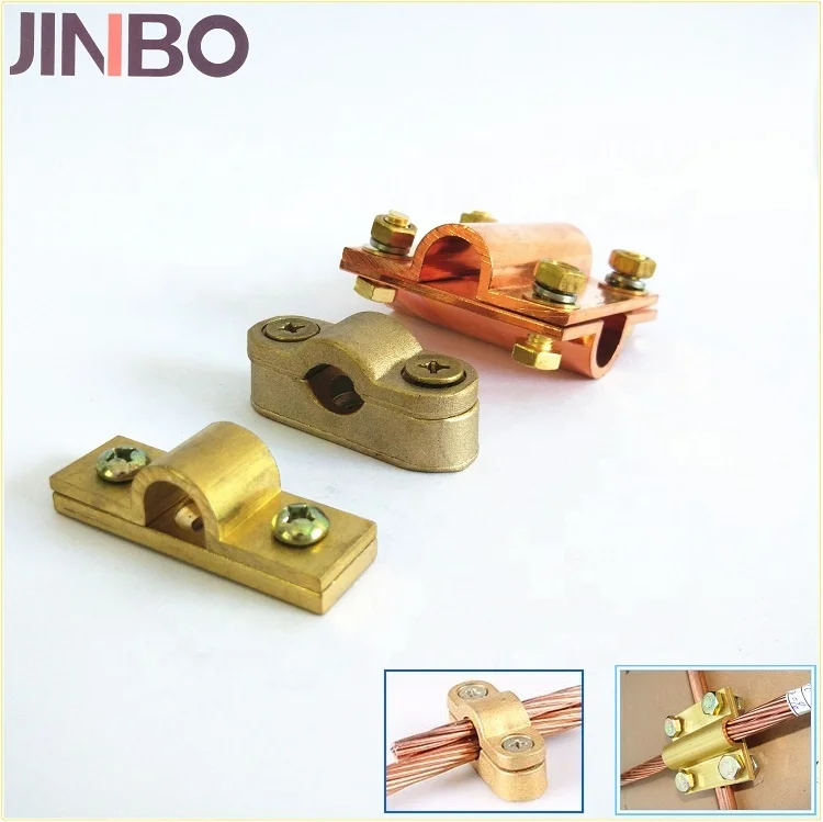 Electrical Ground Earth System Brass Cable Saddle Clamp