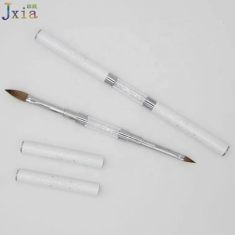 Professional 2 Side 100% Pure Kolinsky Hair 4# and 12# Acrylic Liquid Powder Carving Builder Nail Art Brush