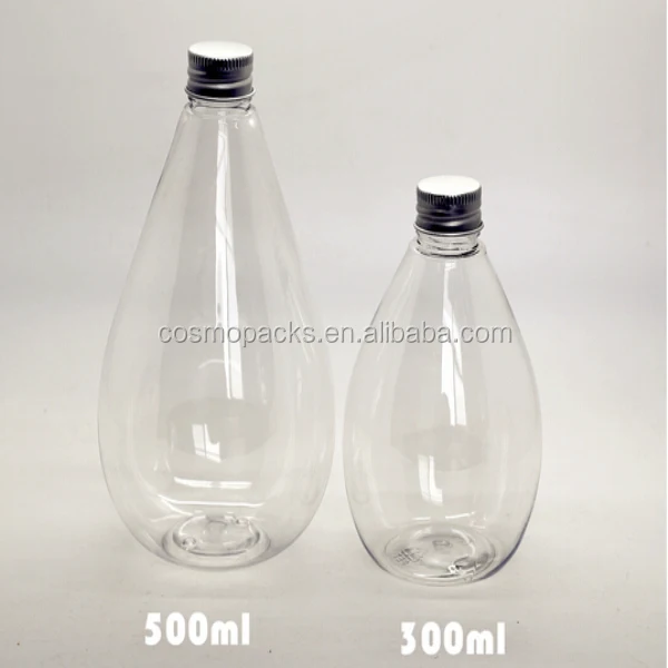 
300ml Sample Free Bulk Food Packing Jar Pet Clear Wholesale Fruit Juice Liquid Packaging Bottle 