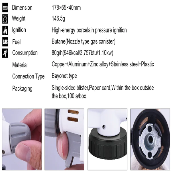 Hot Sale and Competitive Price Outdoor Tool Gas Torch Flame Gun