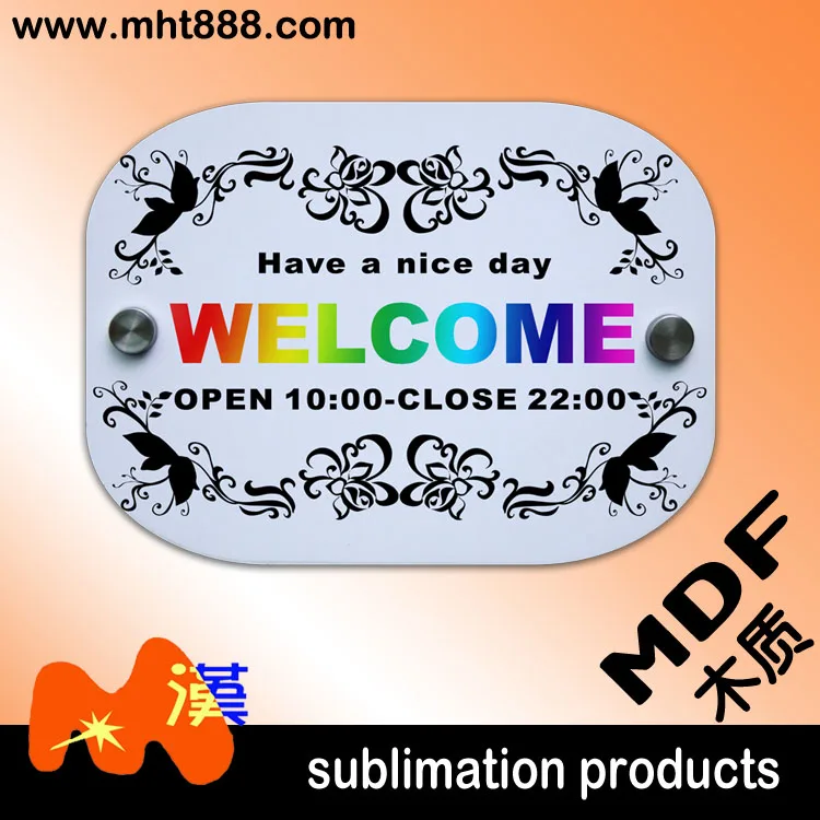 Custom personalized home decoration Wooden wall sign mdf sublimation number plate sublimation blanks christmas ornaments