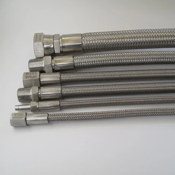 Stainless Steel PTFE Made Fuel Line wire reinforced silicone hose