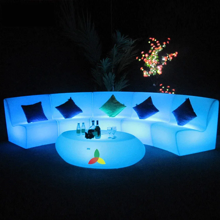Commercial bar luxury furniture LED glowing bar sofa