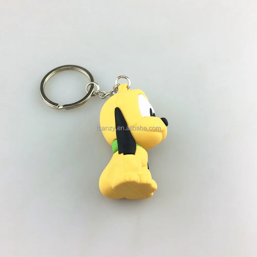 Милые детские подарки на заказ брелки из мягкого ПВХ 3d брелки для ключей с животными собаками