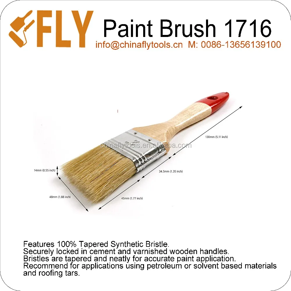 2 Inch Wide Head Brush Natural Boar Bristles