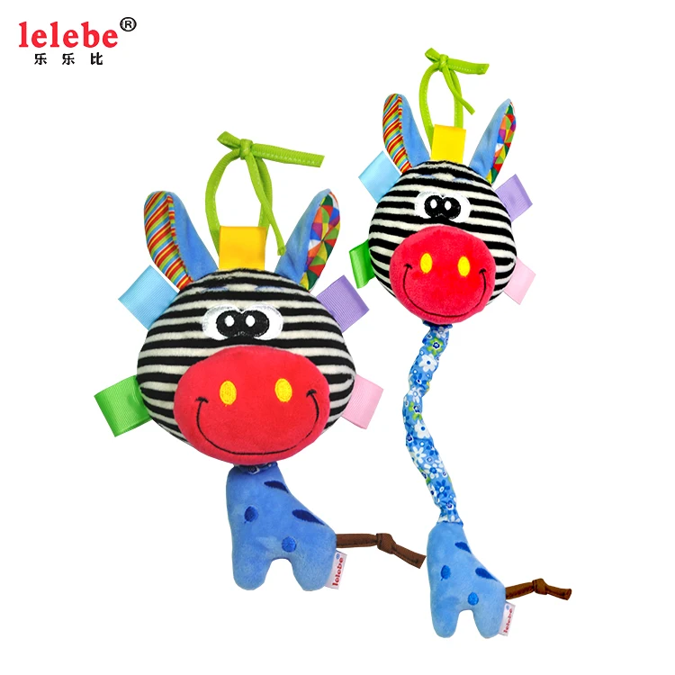 Baby hanging musical toy 2022 baby stroller crib cradle decoration toys plush animal soft comforter infant music baby toys