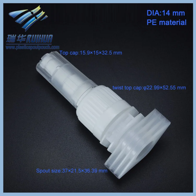 Wholesale 14mm pharmaceutical plastic screw caps for pouches