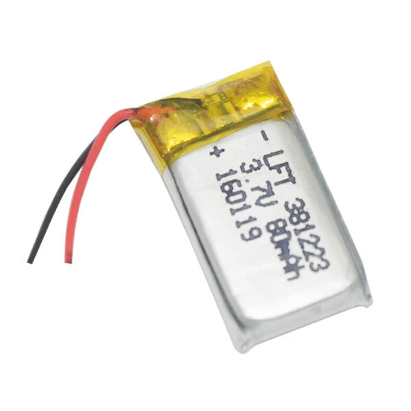 Миниатюрная аккумуляторная батарея lipo 381223 3 7 в 80 мАч для
