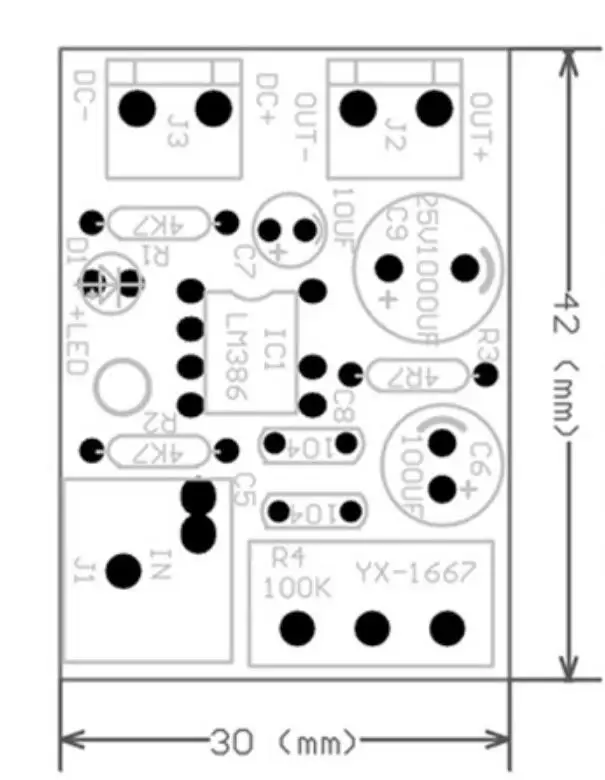 Taidacent Simple Low Voltage Battery Operation Lm386 Car Headphone Stereo Audio Mono Power Amplifier Amp Circuit Module