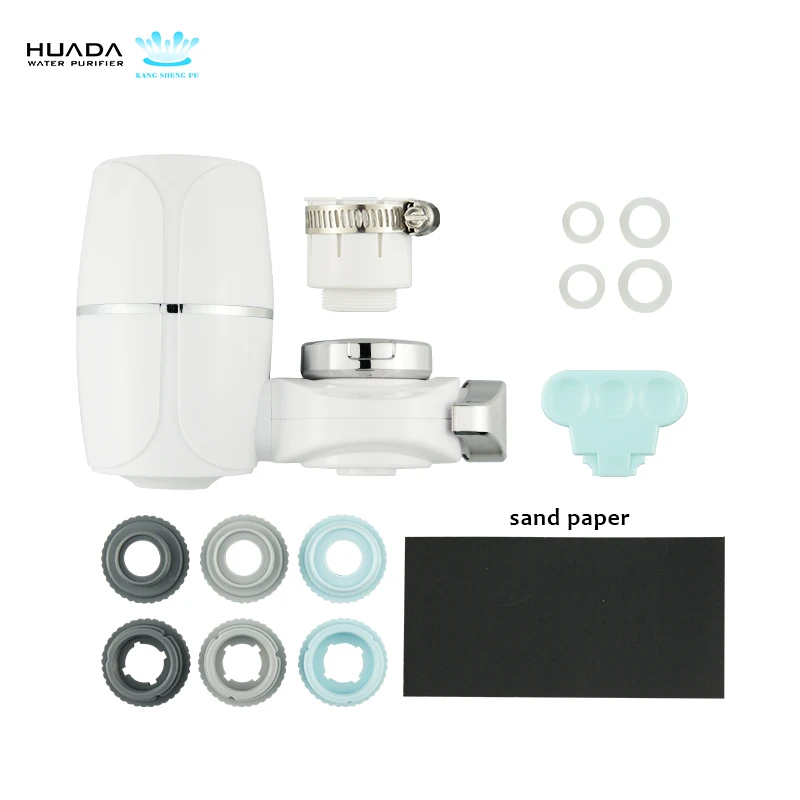 Healthym Kitchen Faucet-Mounted Plastic Water Filter Manual Removes Chlorine for Household Kitchen Use