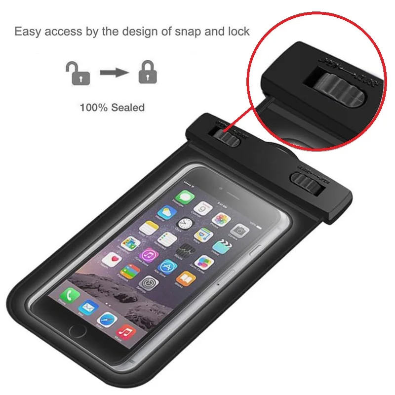 
Top quality PVC 8cm width waterproof phone case swimming for iPone 6 7 8 x for Samsung S10 for Huawei for Xiaomi 