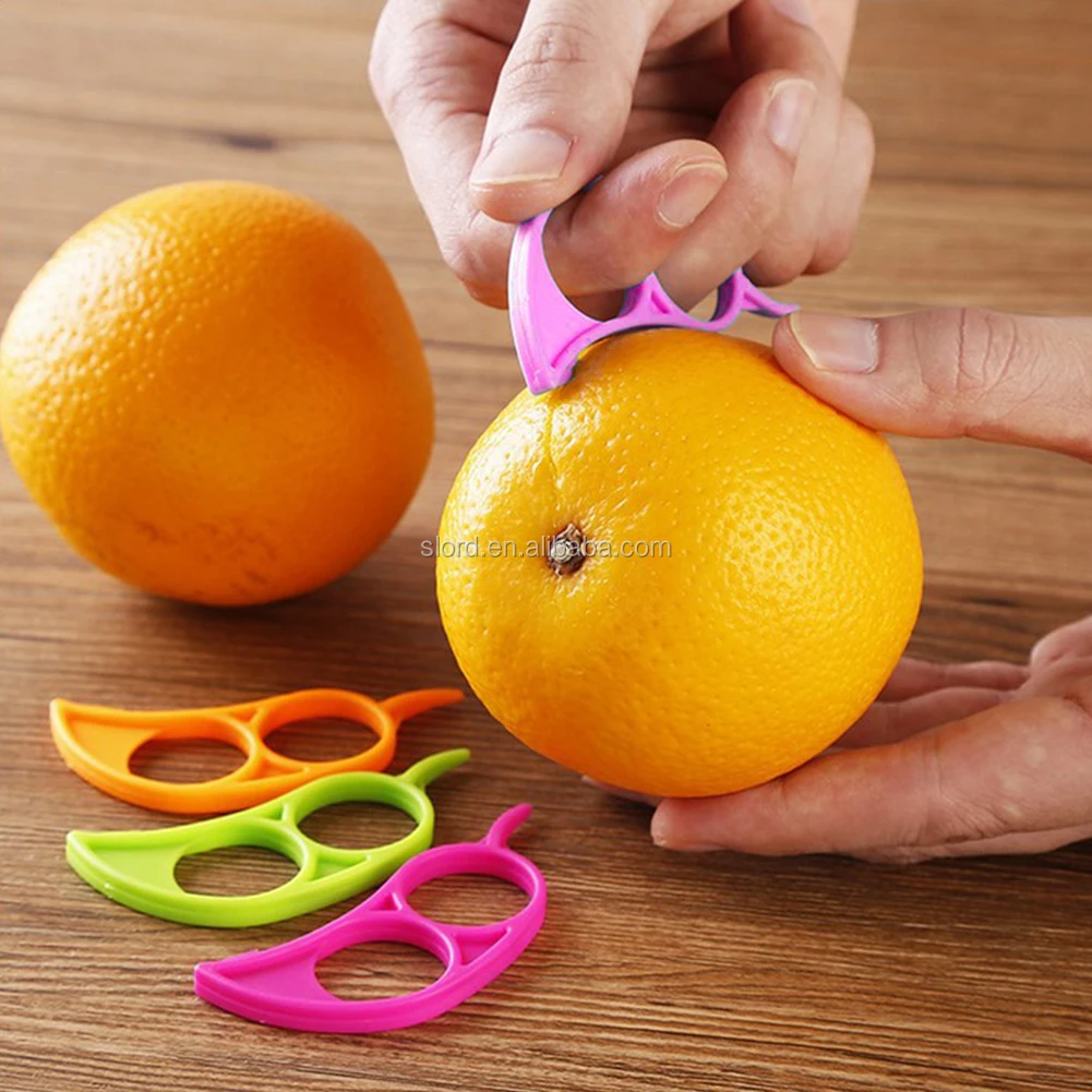 Plastic Cheap Price Orange Peeler Easy Open Citrus Lemon Citrus Peel Cutter Vegetable Slicer Fruit Tools Kitchen Gadgets
