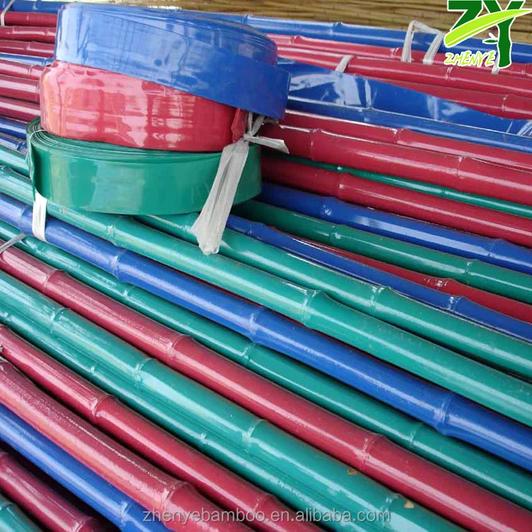 Новинка! ZY-1023 бамбуковые палочки в пластмассовым покрытием бамбуковых палок с пластиковой трубки крышка пвх пальто из бамбука