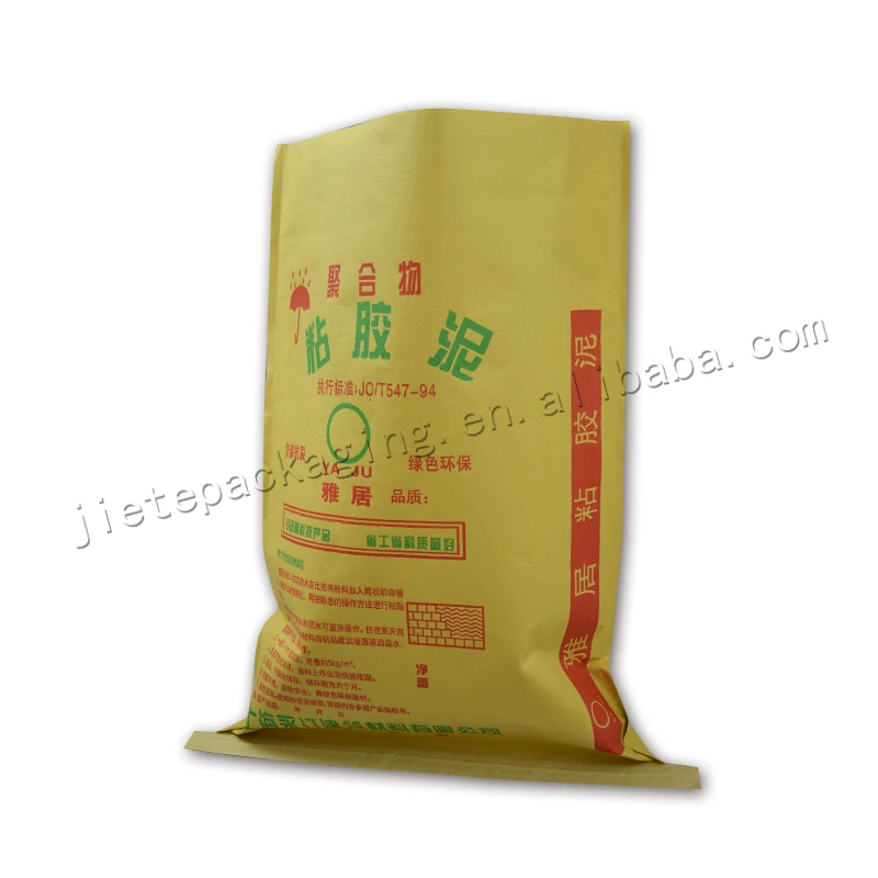 
Kraft paper plastic compound cement packaging bag for mortar,tile adhesive 
