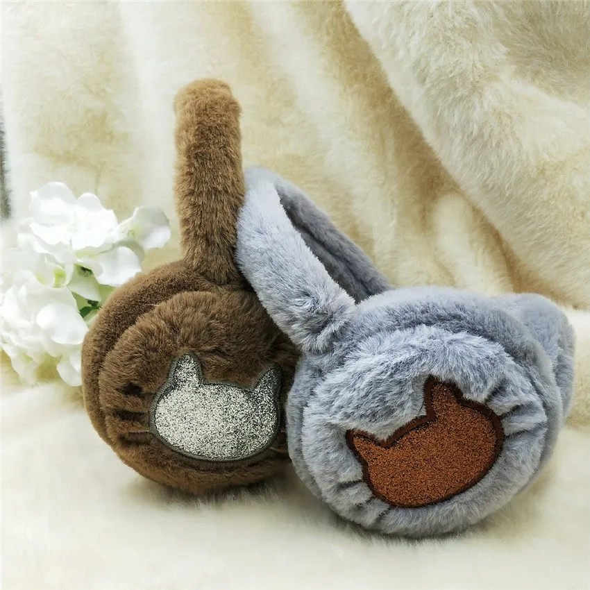 New Winter Warm Earmuffs Cute Cat Earmuffs Wholesale Girls Winter Outdoor Windproof Ear Muffs Warm