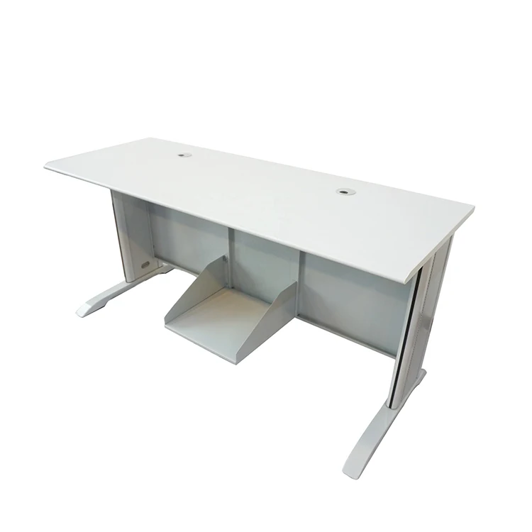 Modern steel simple computer table for two personal metal furniture