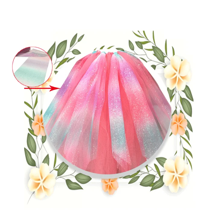 Rainbow Tulle Roll Spool Yarn Tutu DIY Table Kids Skirt Gift Craft Fabric Party Bow Tulle Rolls Wedding Party Decoration Favor