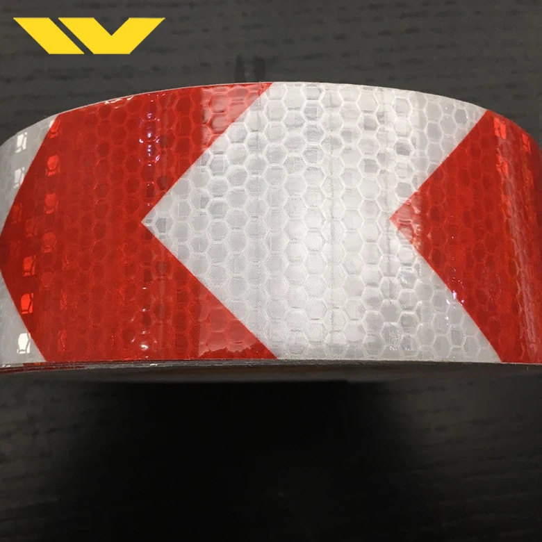 Factory Price Red White Arrow Pattern Reflective Tape For Vehicle