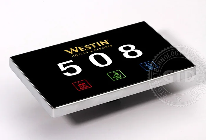 Роскошный Сенсорный электронный номер номера не беспокоить умная дверная табличка отеля