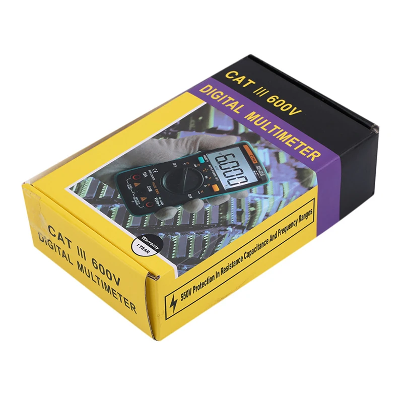 Auto Digital Multimeters Tester 6000 Count AC/DC Ohm Ammeter Temperature Meters ZT102 Meter Tester