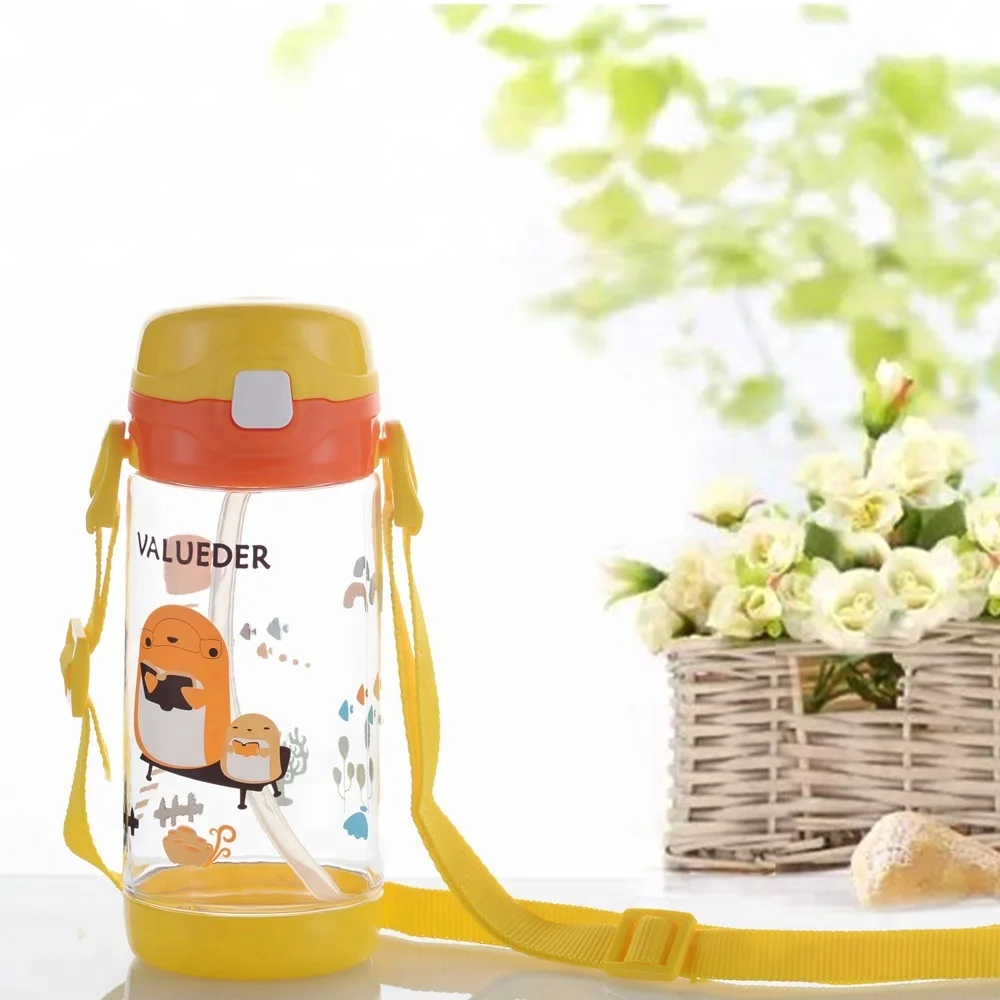 New design cute standard plastic baby children water bottle