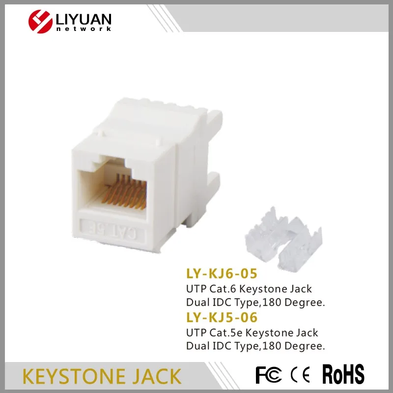 LY-KJ5-06 Сети Rj45 Высокое качество cat5e180 Градусов модулей keystone jack