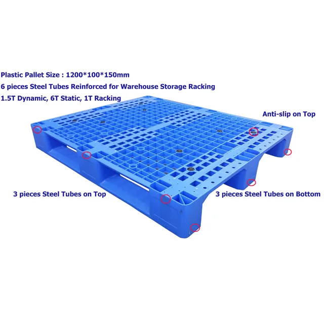 1200*1000 Heavy duty Single Sides Cheap hdpe  Plastic Pallets For Sale