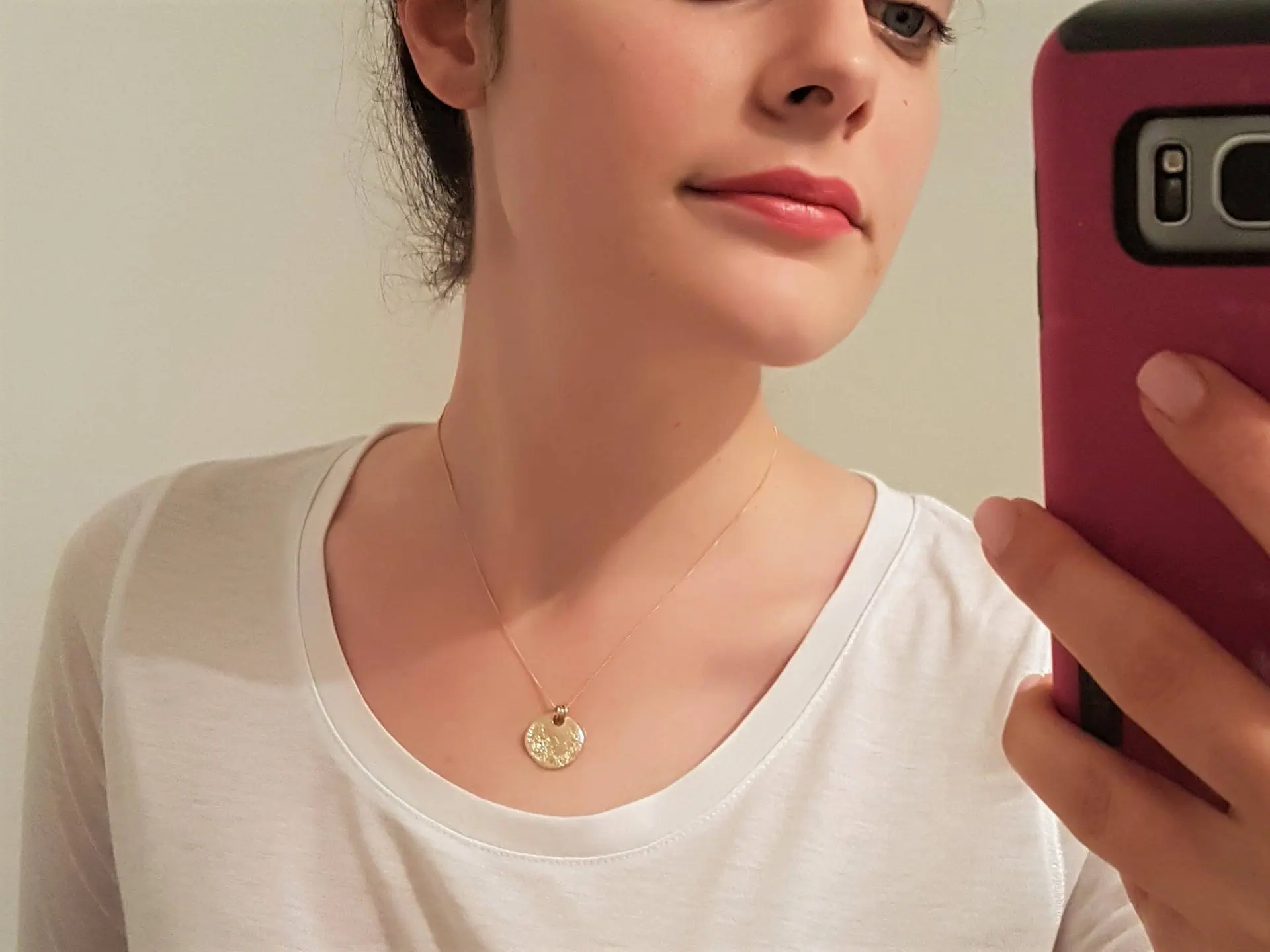 dainty zodiac brass necklace 24k gold plated pendant necklace gold filled  chain coin jewelry necklace