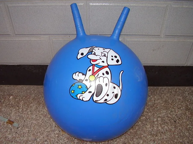 kids happy skipping hop jumping ball