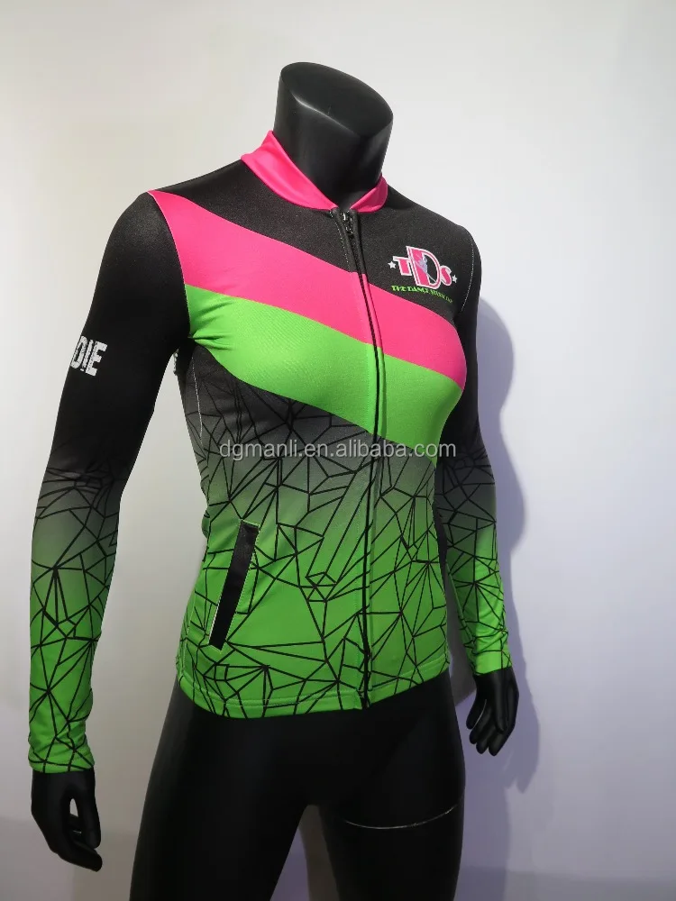 Polyester fabric with fleece lining winter cheerleading warm up jacket with rhinestones