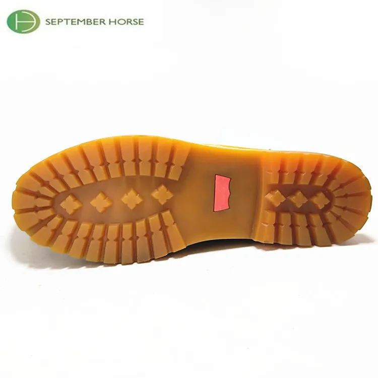 China Fashion Yellow Nubuck Leather Men Industrial Work Boots