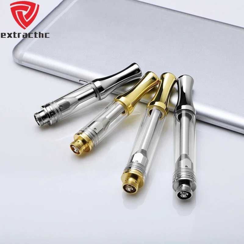
Gold 510 oil cartridge glass vape pen disposable vaporizer atomizer empty co2 oil carts for thick/co2/cbd oil 