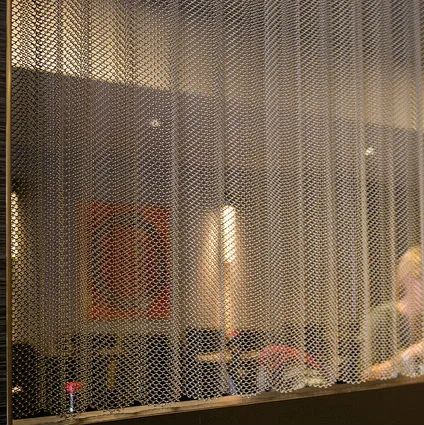 interior wire mesh wall decoration for restaurant hotel design