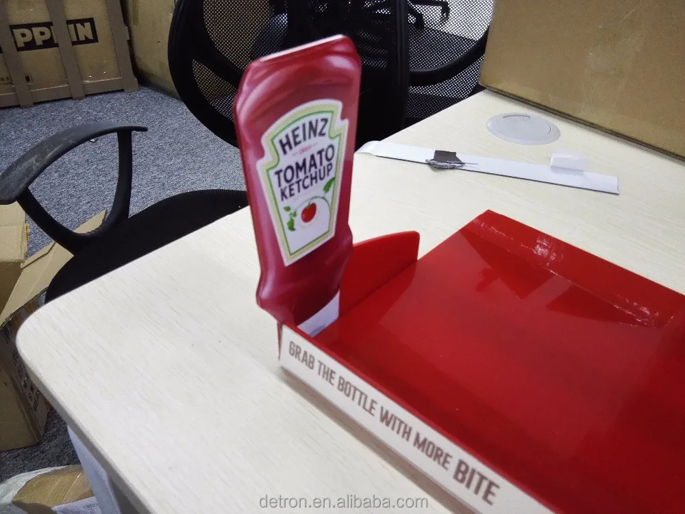 Acrylic tray display Countertop shelf display For Heinz