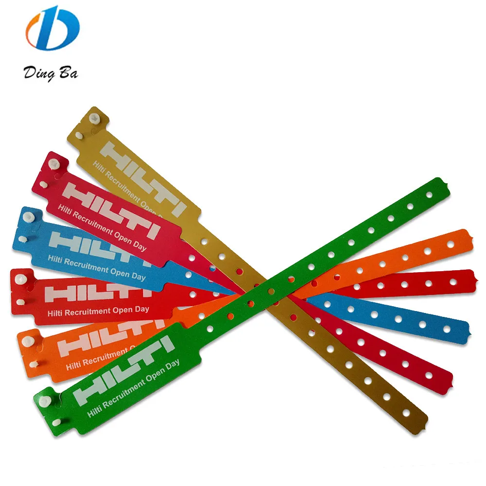 New Product Water Resistance Composite Paper  Hard Plastic Bracelet / Wristbands Tickets For VIP with RFID nfc chip