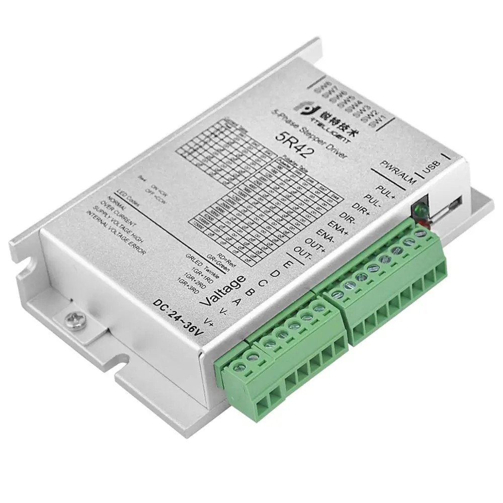 Rtelligent 5 фазы микро-драйвер шагового двигателя Нема 17 (Национальная ассоциация владельцев электротехнических предприятий) 0,3-2.2A