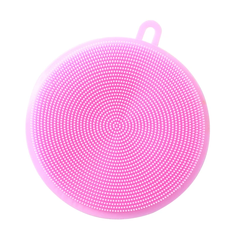 
Kitchen Multi-function Cleansing Dish Bowl Circular Silicone Brush 