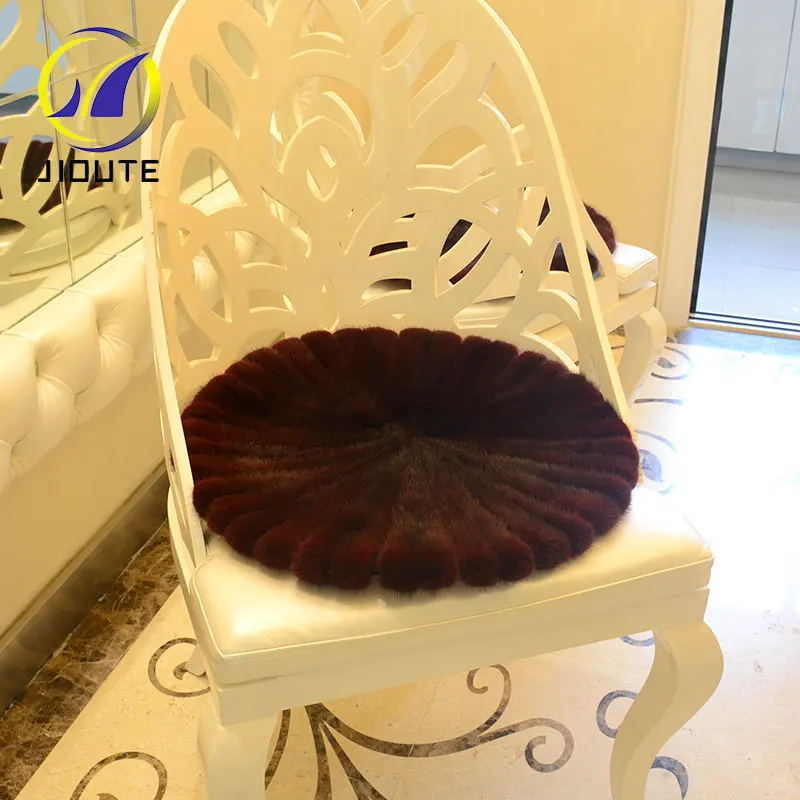 Хорошее качество деревянный диван большой мех лисы подушки