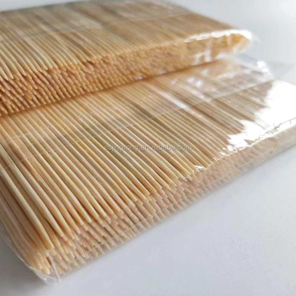 One/double Sides Bamboo Toothpicks in Transparent  Bag