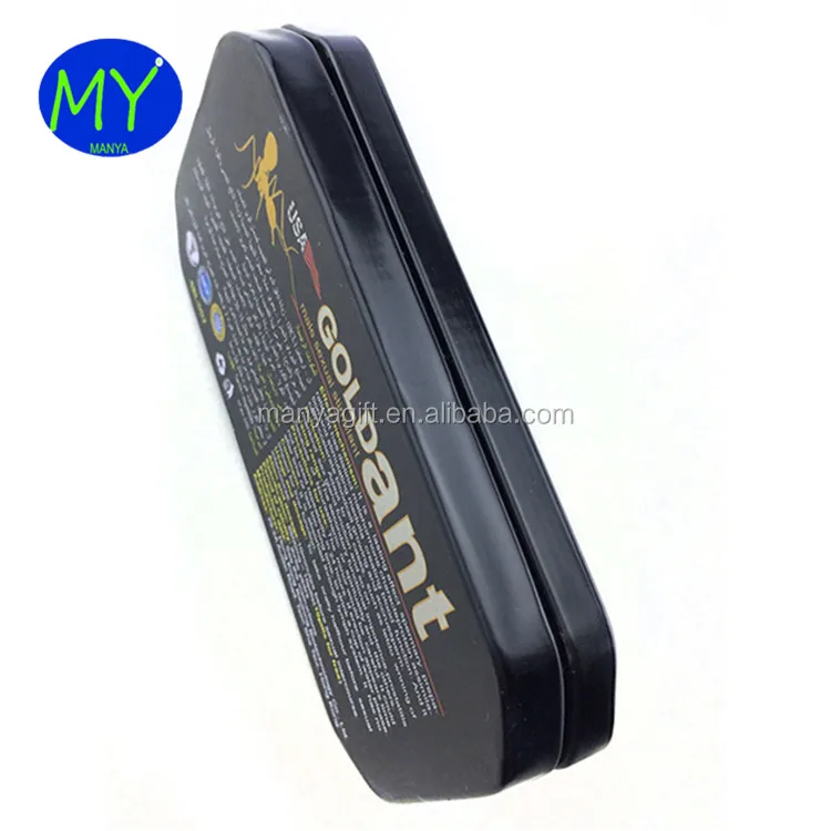 Custom Embossing Male Sexual Stimulant Pill Tin box Can With Foodgrade Test