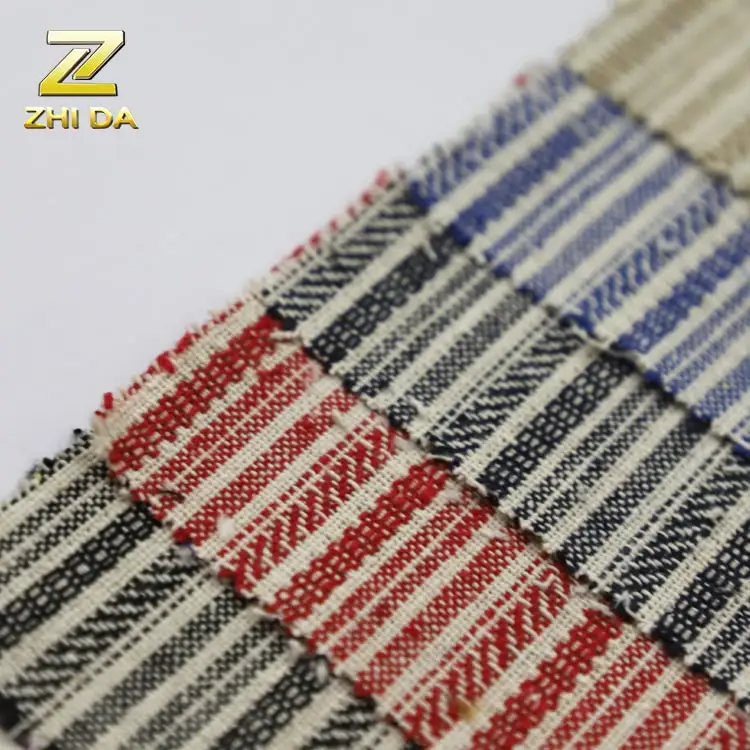 New arrival yarn dyed linen chambray linen viscose blend stripes  fabric for cushion covers
