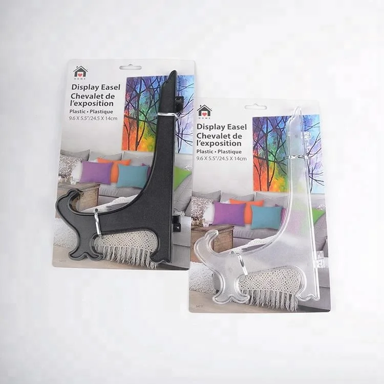 PS Folding Display Stand Plastic Easel For Plate