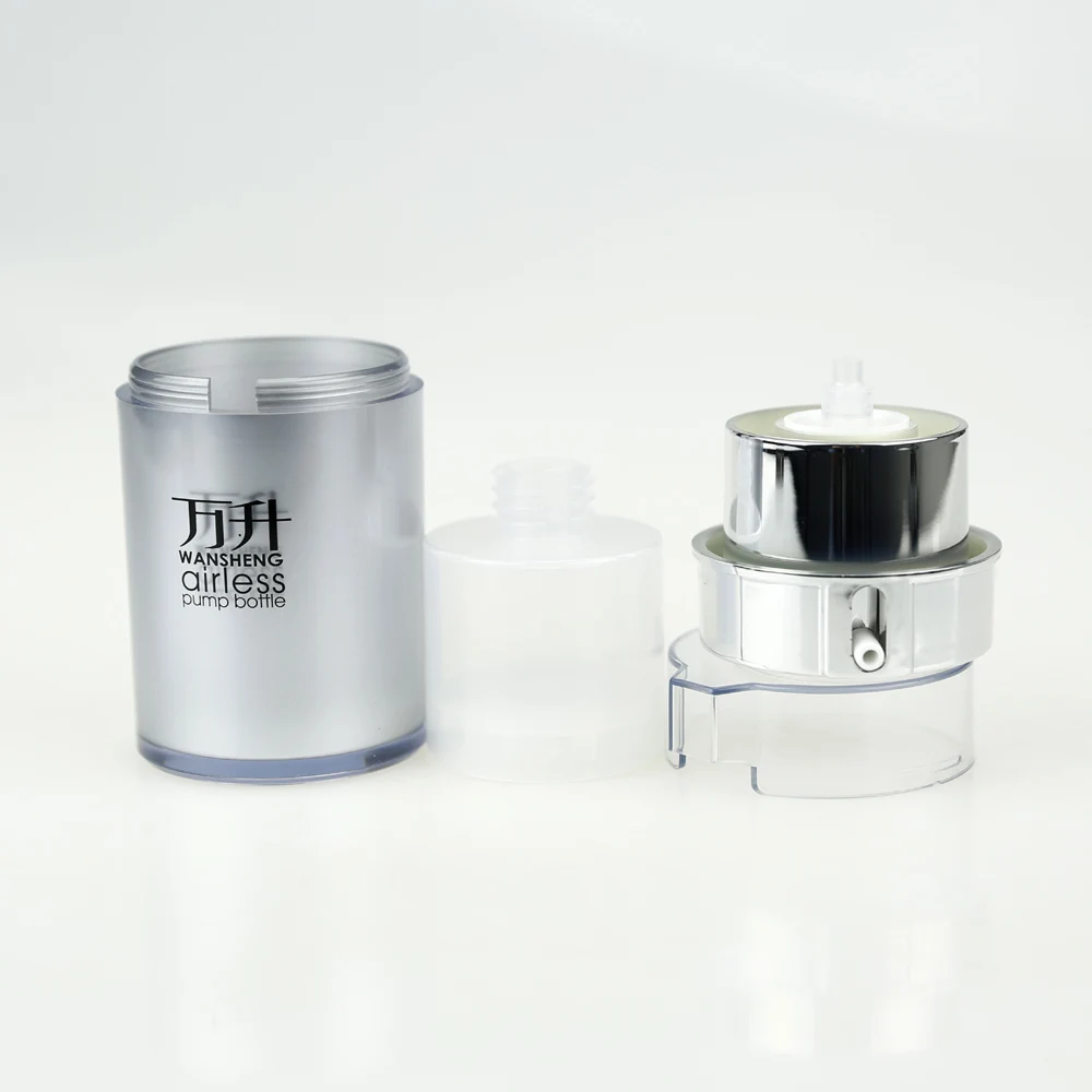 
Korean Style Cylindrical Cosmetic Airless Container/Fancy Airless Bottle Packaging/Airless Pump Bottle Frosted with WSZ-H 