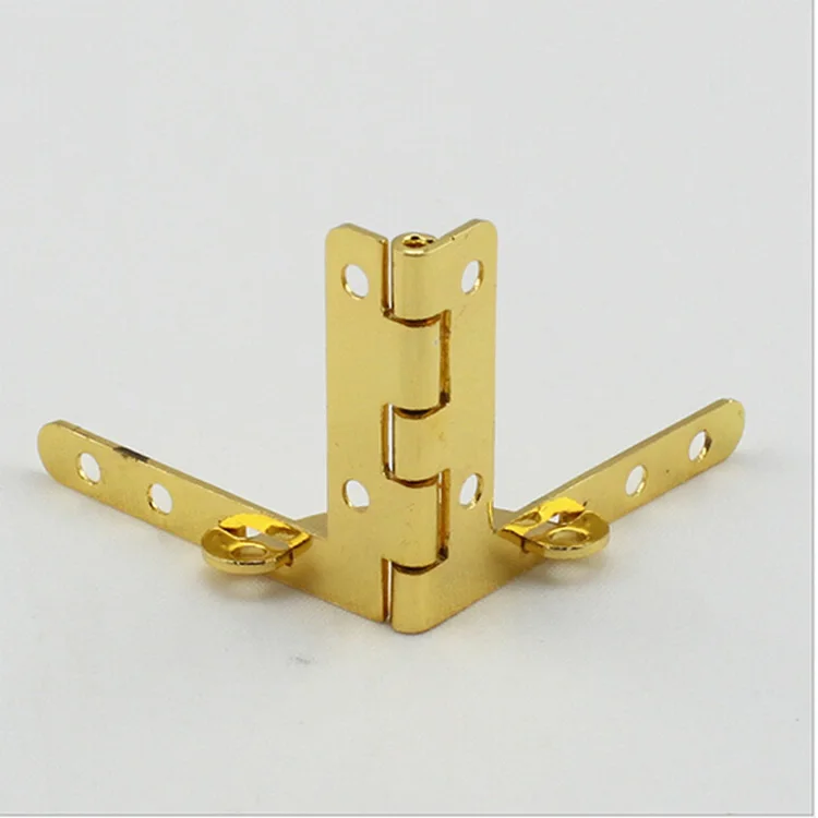 Factory Wooden Boxes Cigar Case Box Zinc Alloy Small Quadrant Hinge
