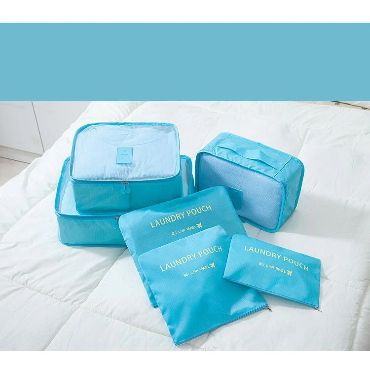 2023 Organizer bag 6 pieces luggage packing cubes travel storage bag