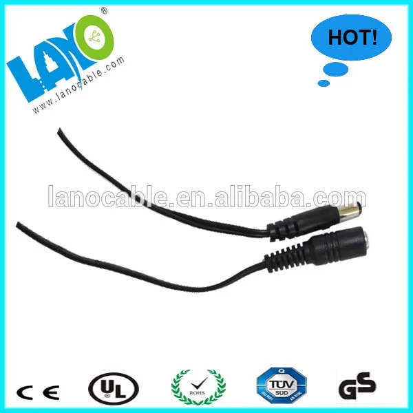 свободный образец dc разъем питания 5.5x2.1mm солнечный dc ёенщин и штекер кабеля