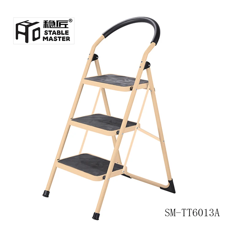 SM-TT6013A Kitchen  3 step folding steel chair steel  step ladder
