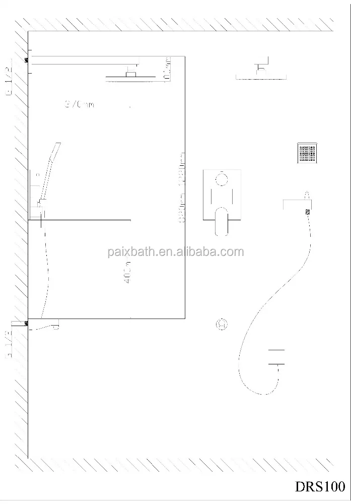 
Top sale brass surface mounted temperature display shower faucet panel 