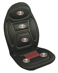 Fashion universal non-slide leather fabric Massage vibration heating two in one car seats cover