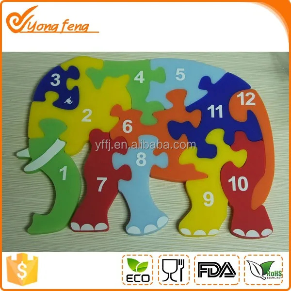 
Safe Cartoon Funny Silicone Educational Jigsaw Puzzle 